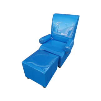 Kiddies Chair Ottoman Combo - Blue